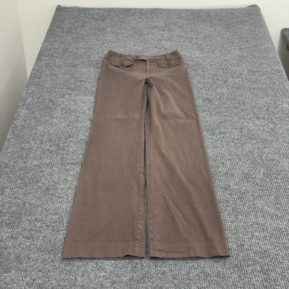 Tribal Pants Womens‎ 4 Brown Cotton Stretch Pinstripe Wide Leg Casual Y2K Boho